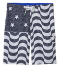NWT MEN'S SPEEDO 7784012-980 RIO FLAG BOARDSHORT SHORTS TRUNK GRAY/WHITE  $60