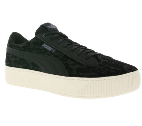 NIB PUMA 363730 02  WOMEN'S PUMA VIKKY PLATFORM VR BLACK SHOE SNEAKERS $80