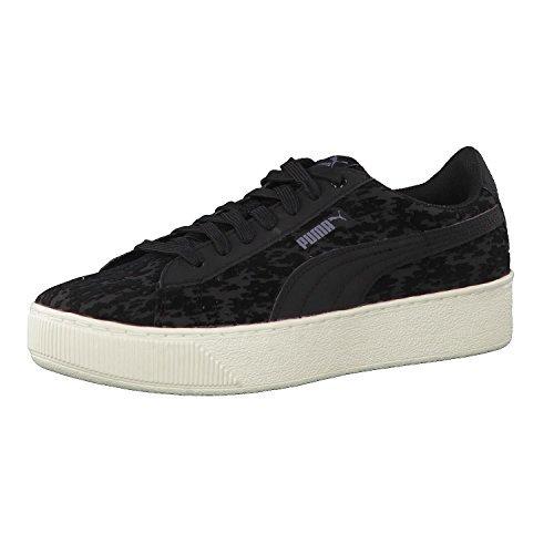 NIB PUMA 363730 02  WOMEN'S PUMA VIKKY PLATFORM VR BLACK SHOE SNEAKERS $80