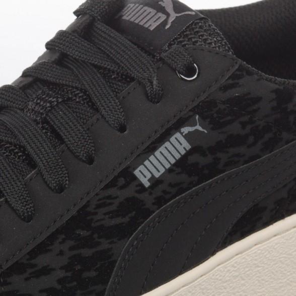NIB PUMA 363730 02  WOMEN'S PUMA VIKKY PLATFORM VR BLACK SHOE SNEAKERS $80