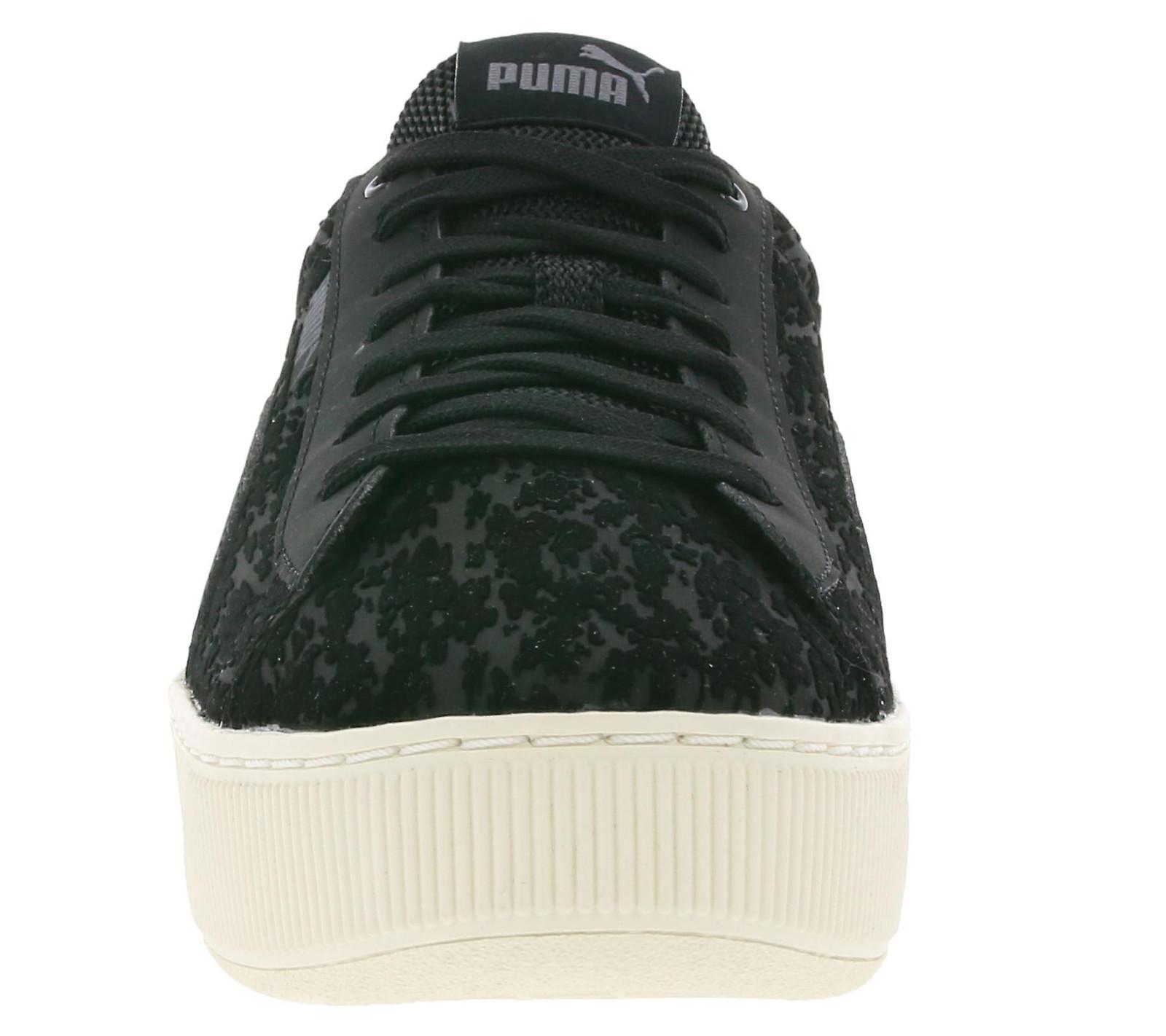 NIB PUMA 363730 02  WOMEN'S PUMA VIKKY PLATFORM VR BLACK SHOE SNEAKERS $80