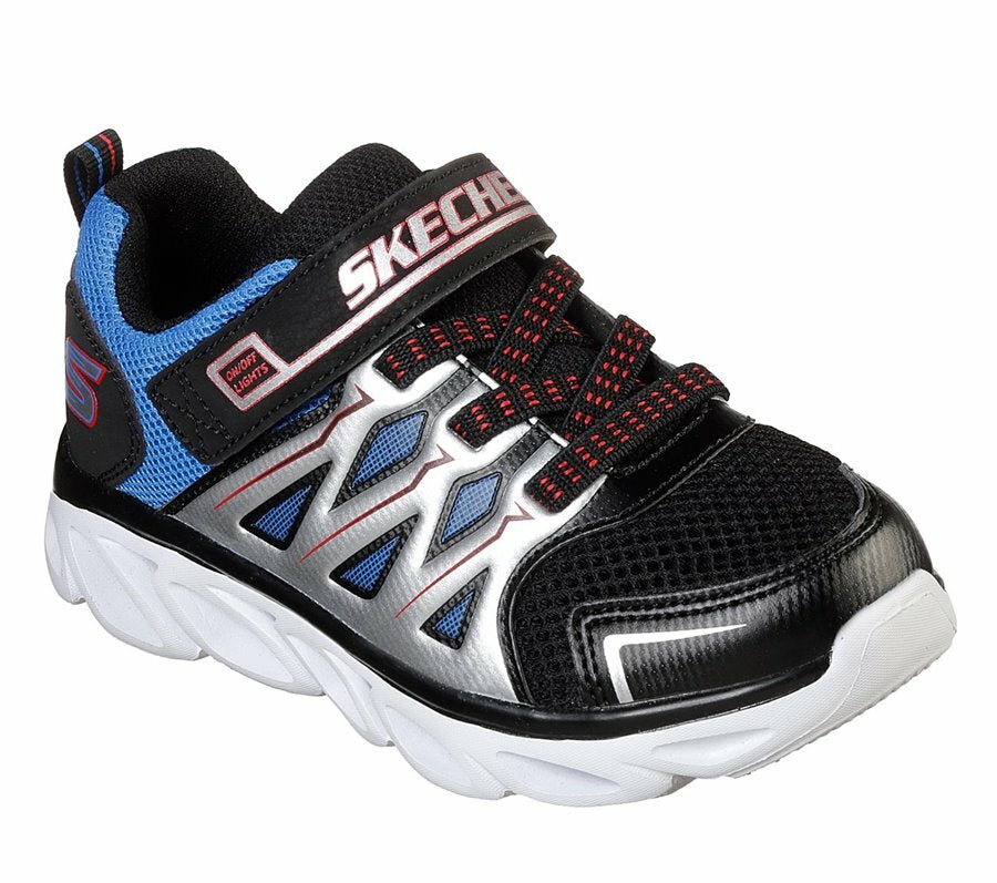 NIB KIDS SKECHERS LIGHT 90511l/BKRB S LIGHT HYPNO FLASH BK/RED SNEAKERS SHOE