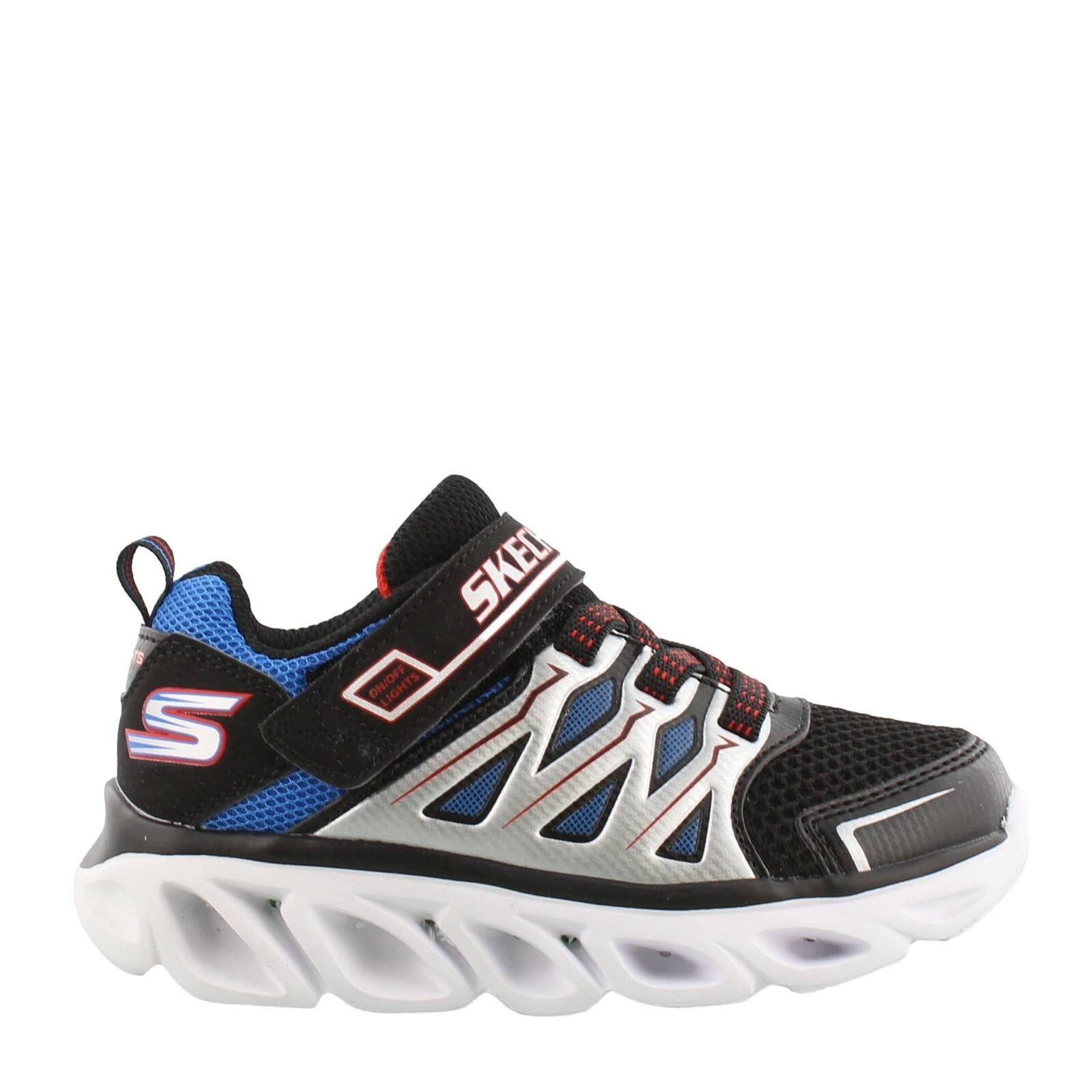 NIB KIDS SKECHERS LIGHT 90511l/BKRB S LIGHT HYPNO FLASH BK/RED SNEAKERS SHOE
