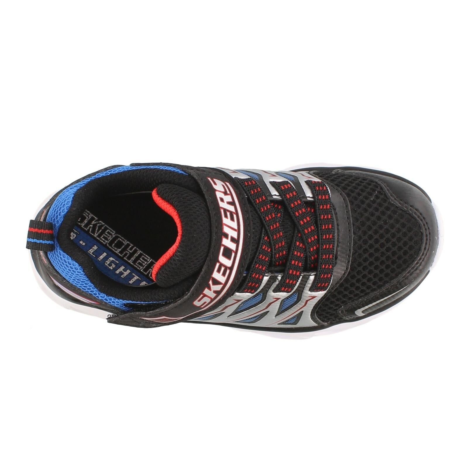 NIB KIDS SKECHERS LIGHT 90511l/BKRB S LIGHT HYPNO FLASH BK/RED SNEAKERS SHOE