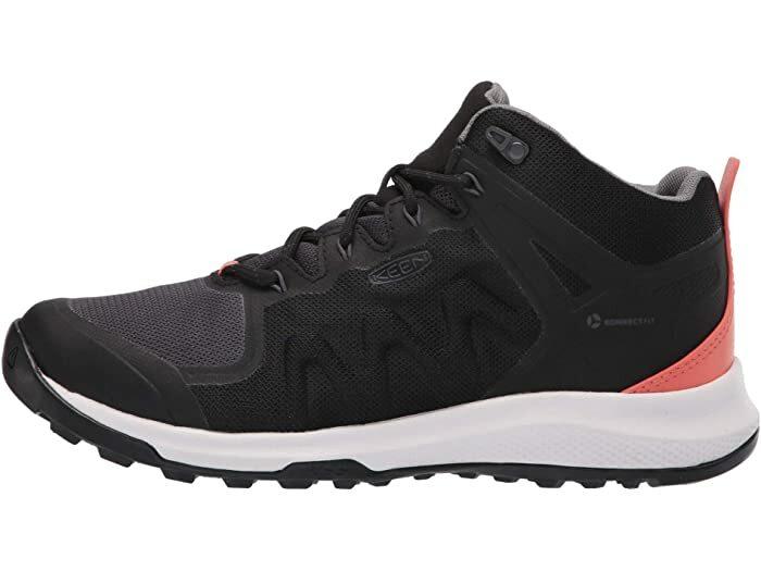 KEEN 1022304 EXPLORE VENT MID HIKING BLACK/CORAL SHOES $120 NIB WOMEN'S
