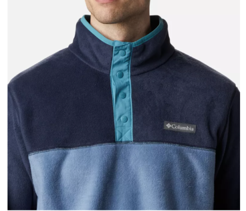 NWT MENS COLUMBIA 1861681 449 STEENS MOUNTAIN HALF SNAP FLEECE BLUE/NAVY JACKET