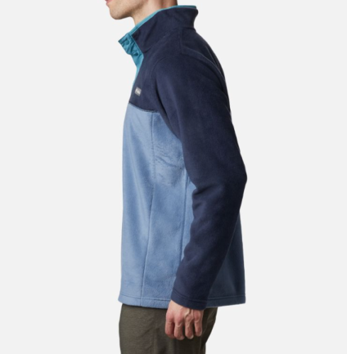 NWT MENS COLUMBIA 1861681 449 STEENS MOUNTAIN HALF SNAP FLEECE BLUE/NAVY JACKET