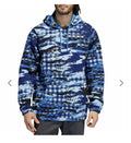 NWT MENS ADIDAS HF2205 M PG PLAID REGULAR FIT  HOODIE BLUE SWEATSHIRTS $55