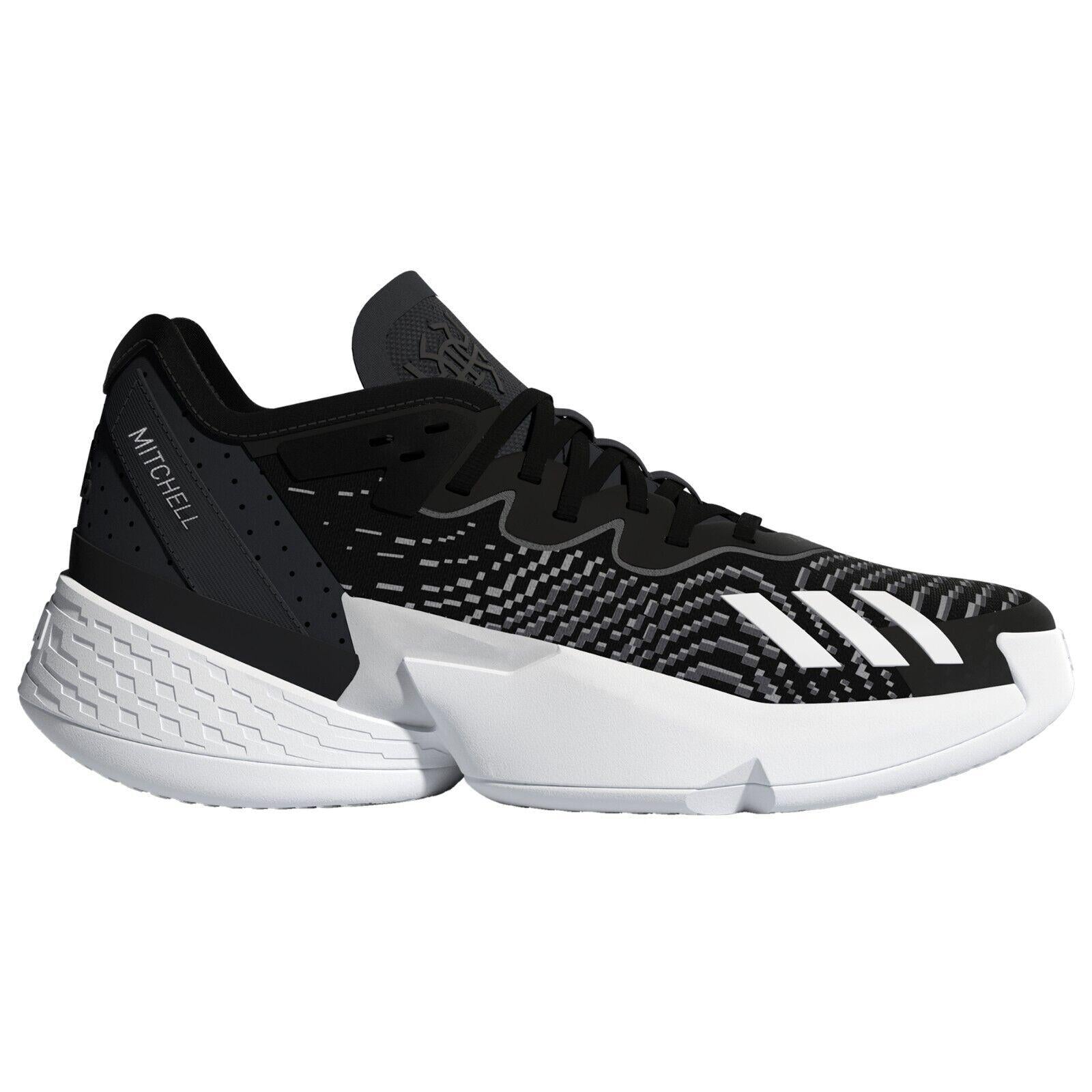 NIB ADULT ADIDAS GY6505 D.O.N. ISSUE 4 BASKETBALL BLACK/WHITE SHOES SNEAKERS