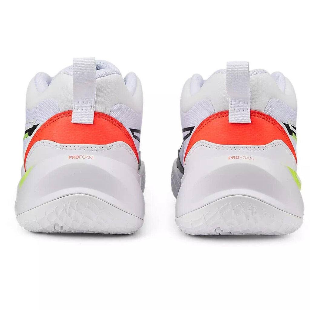 NIB Mens Puma 377572 02 PLAYMAKER PRO BASKETBALL WHITE/CORAL Sneakers Shoes $110