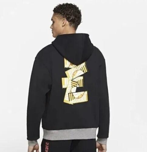 NWT MEN NIKE DV7748 010 NIKE AIR JORDAN ESSIENTIAL STATMENT HOODIE BLACK/ GRY