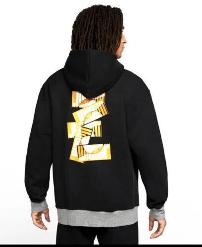 NWT MEN NIKE DV7748 010 NIKE AIR JORDAN ESSIENTIAL STATMENT HOODIE BLACK/ GRY