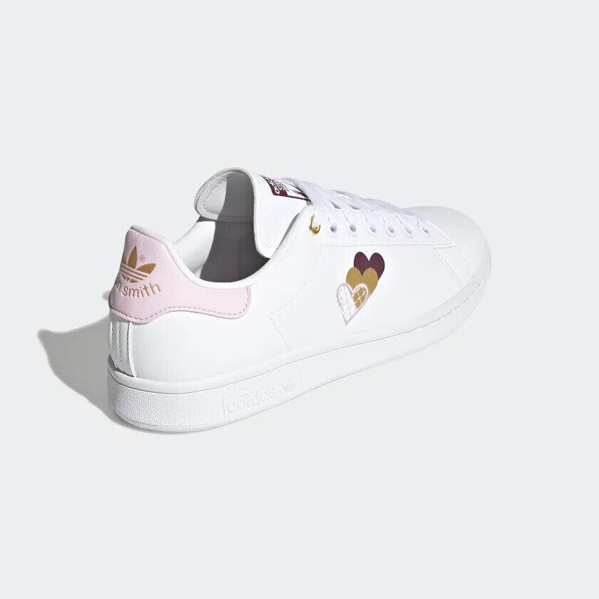 NIB WOMEN'S ADIDAS ORIGINALS H03937 STAN SMITH W WHITE/PINK SHOES SNEAKERS $90