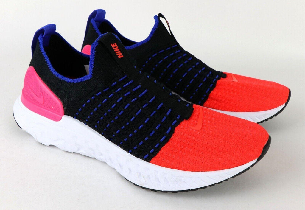 NIB WOMEN NIKE DX2354 001 REACT PHANTOM RUN FK 2 RUNNING BLACK/RD SHOES SNEAKERS