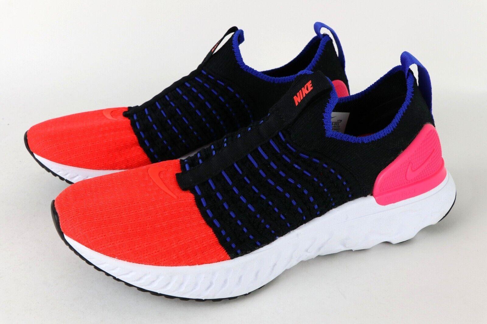 NIB WOMEN NIKE DX2354 001 REACT PHANTOM RUN FK 2 RUNNING BLACK/RD SHOES SNEAKERS