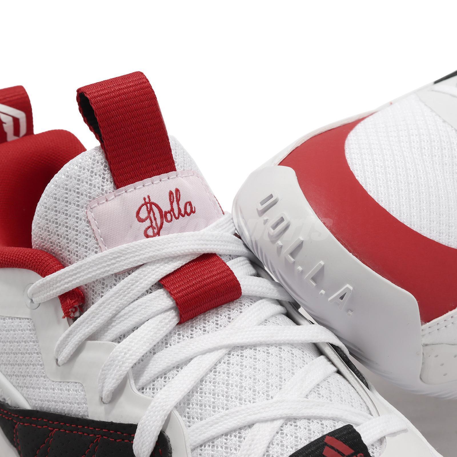 NIB ADULT ADIDAS GY8965 DAME CERTIFIED BASKETBALL WHITE/RED/BLACK SHOES SNEAKERS