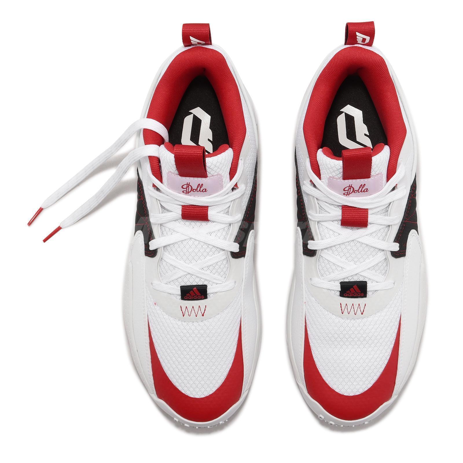 NIB ADULT ADIDAS GY8965 DAME CERTIFIED BASKETBALL WHITE/RED/BLACK SHOES SNEAKERS