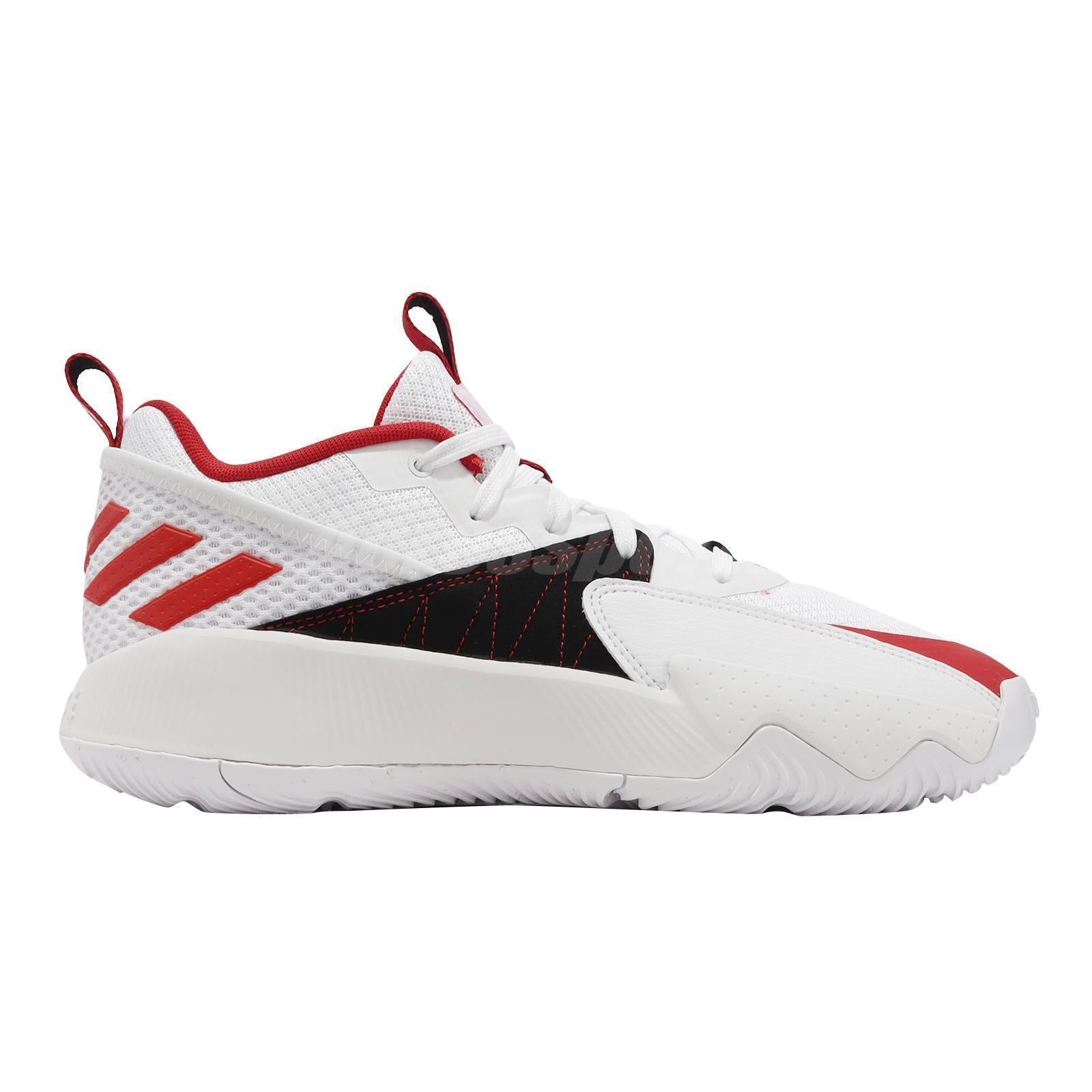 NIB ADULT ADIDAS GY8965 DAME CERTIFIED BASKETBALL WHITE/RED/BLACK SHOES SNEAKERS