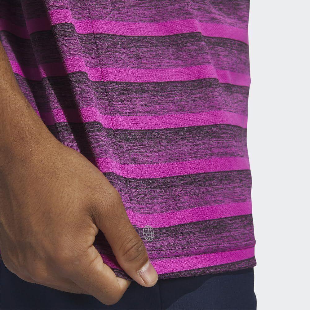 NWT ADIDAS HR8011 Mens Polo Two Color Golf SS Sports Fuchsia/Black Top shirt $70