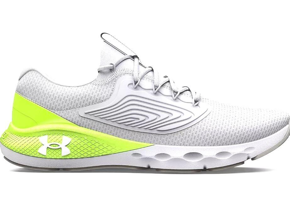 NIB Mens Under Armour 3024873 107 Charged Vantage 2 WHITE/GREEN Shoes SNEAKERS