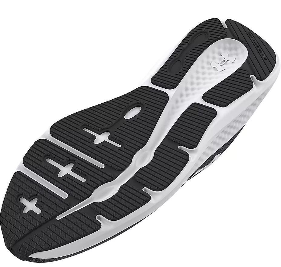 NIB Mens Under Armour 3025945 100 UA CHARGED PURSUIT 3 TWIST GREY/BLACK SNEAKERS