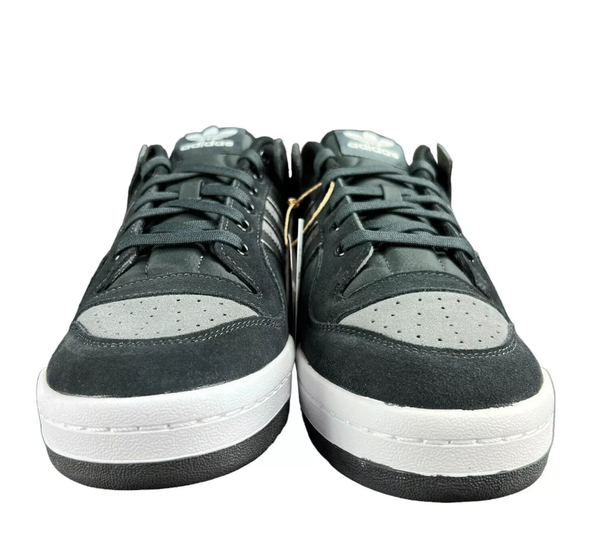 NIB MEN'S ADIDAS ORIGINALS IG7585 FORUM 84 LOW ADV CARBON/WHITE SNEAKERS SHOES