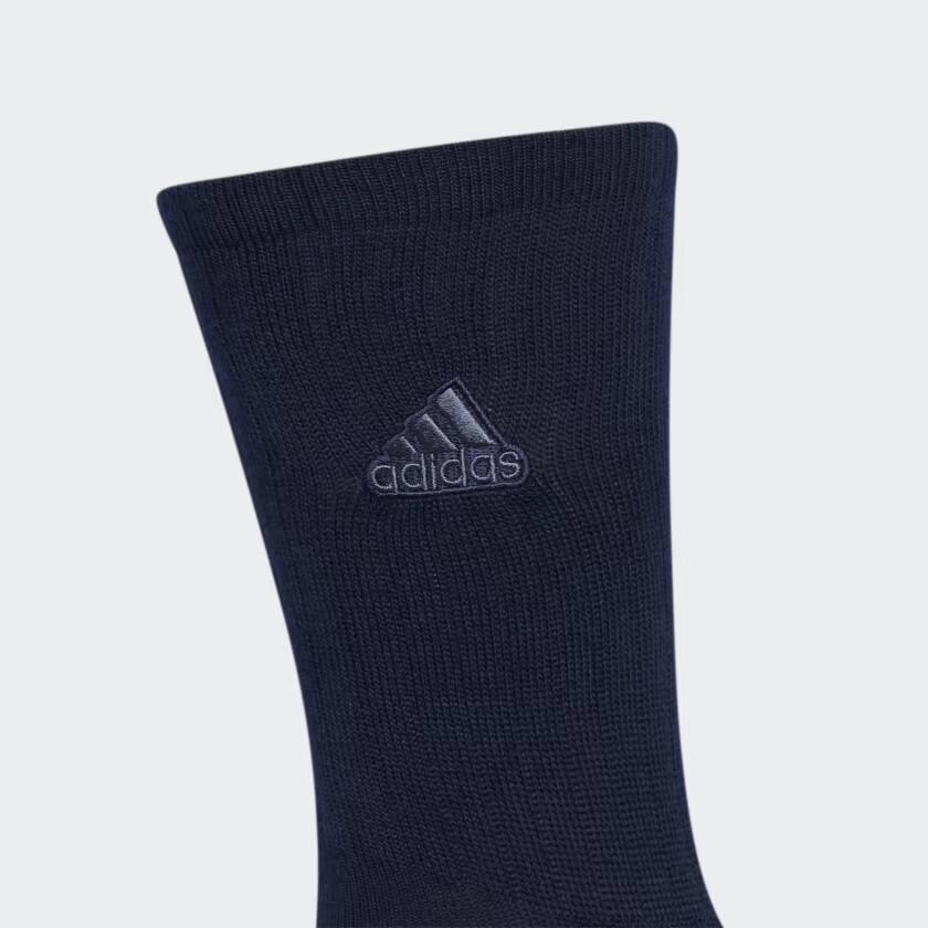 NWT MEN'S ADIDAS GC3233 3 PAIR CREW BEIGE/NAVY/GREEN CUSHIONED AEROEADY SOCKS