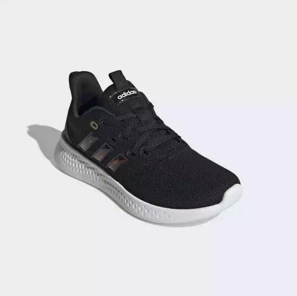 NIB WOMEN'S ADIDAS GY2272 PUREMOTION RUNNING BLACK/WHITE/BROWN STYLISH SHOE $80