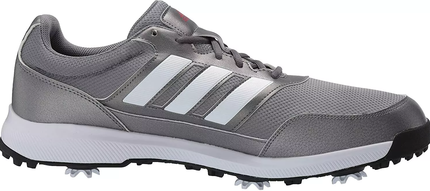 NIB MENS ADIDAS EE9420 TECH RESPONSE 2.0 GREY /WHITE GOLF CLEATS SHOES WIDE