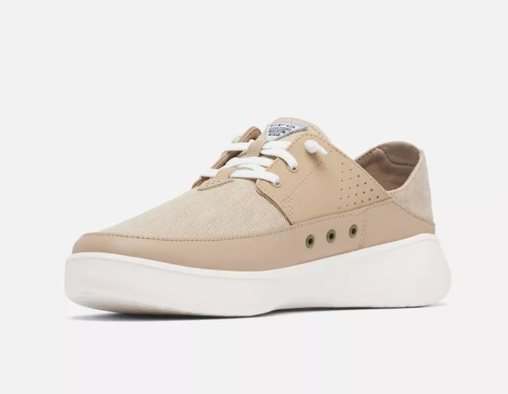 NIB COLUMBIA 2063072-271 MEN BOATSIDE RELAXED PFG FOSSIL/CYPRESS SHOES WIDE