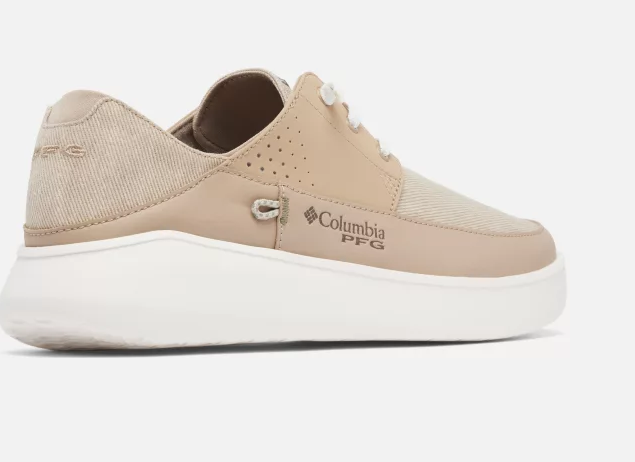 NIB COLUMBIA 2063072-271 MEN BOATSIDE RELAXED PFG FOSSIL/CYPRESS SHOES WIDE