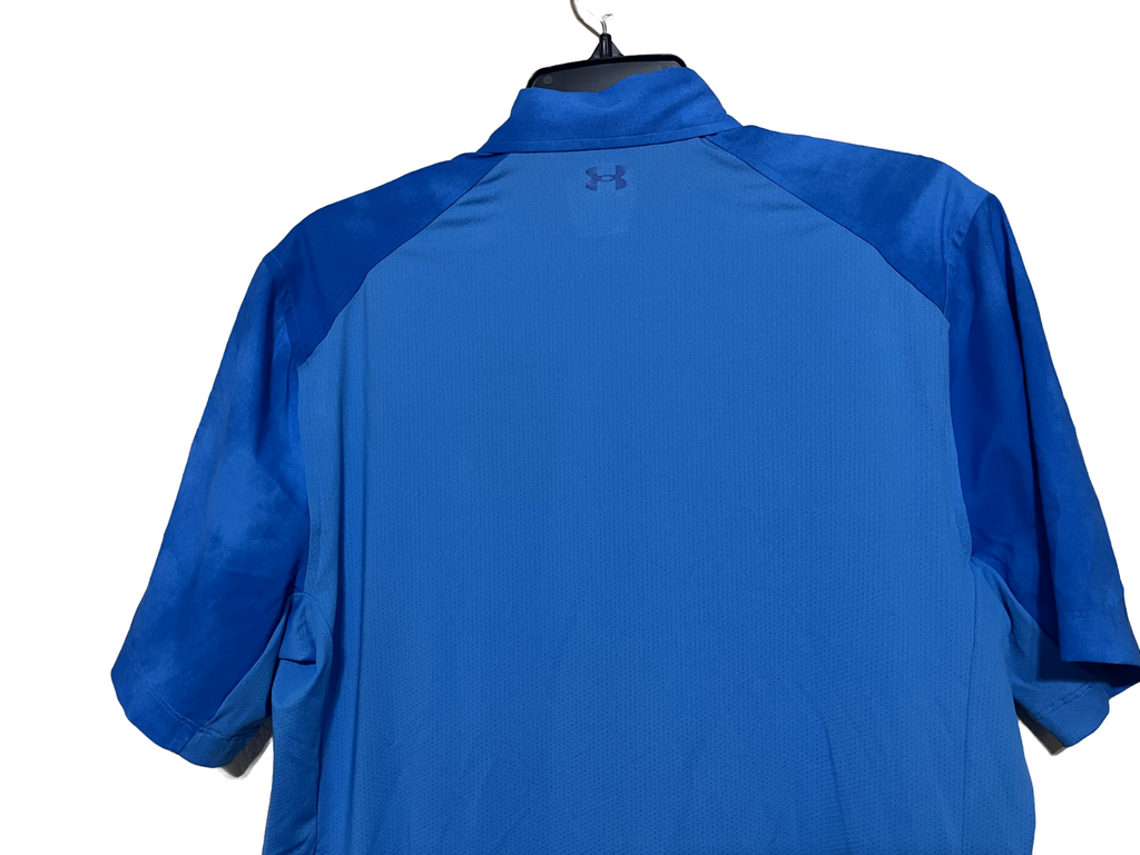 NWT MEN'S UNDER ARMOUR 1383571 444 UA FISH HYBRID WOVEN SHORT SLEEVE SHIRT $65