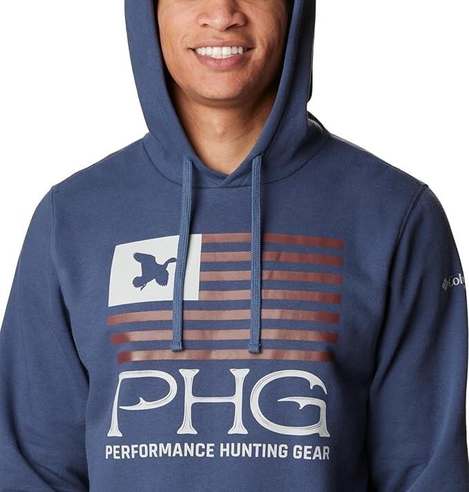 NWT MEN'S COLUMBIA 2052191 492 PHG HUNT STAR PULL ON ZINC /RED ROCKS HOODIE $55