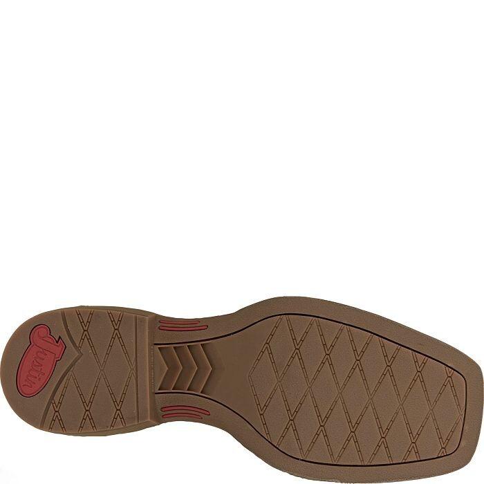 NIB MEN'S JUSTIN SE7515 CANTER CLAY BROWN WATER BUFFALO SQUARE TOE LEATHER BOOT