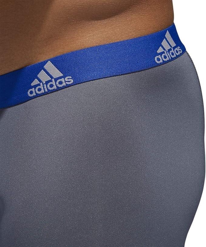 NIB Adidas Men's Performance  Boxer Brief Underwear (3 Pack), BLACK/GREY. 5"