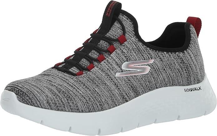 NIB MEN'S SKECHERS 216484/WBK GO WALK FLEX ULTRA GO AIR COOLED BLACK/WHITE SHOES