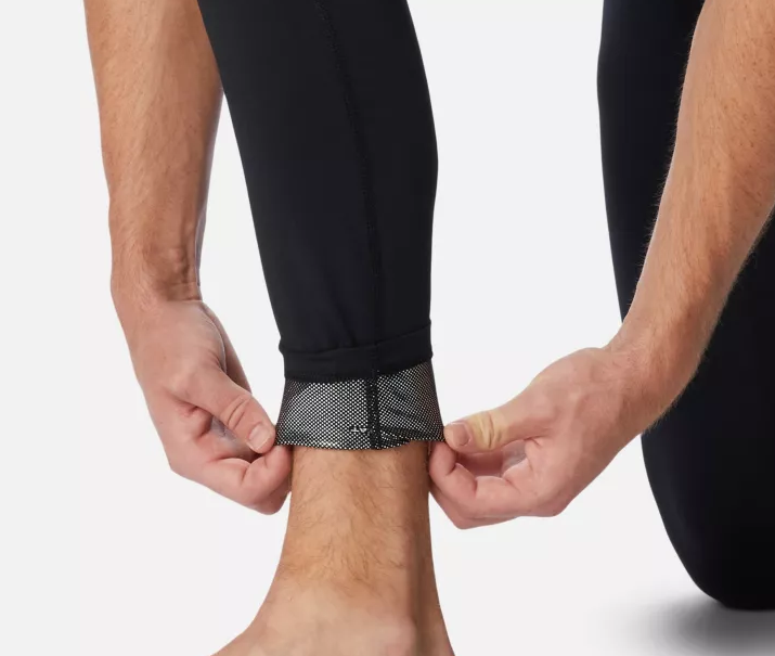 NWT MEN'S COLUMBIA MIDWEIGHT STRETCH THERMAL REFLECTIVE WARMTH BLACK TIGHT $55