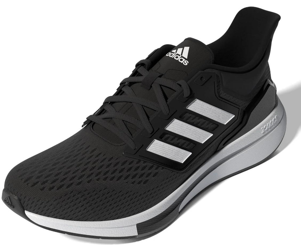 NIB MEN'S ADIDAS GY2190 EQ21 RUN BLACK/WHITE RUNNING SHOE SNEAKERS