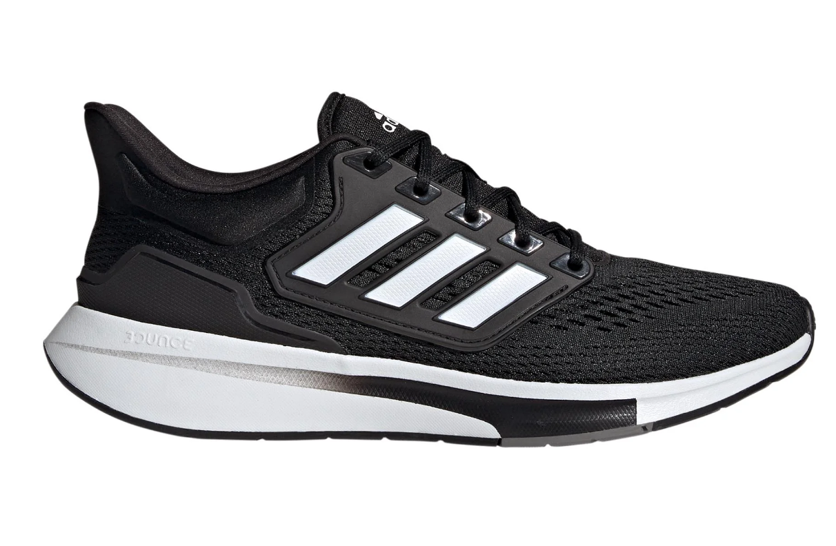 NIB MEN'S ADIDAS GY2190 EQ21 RUN BLACK/WHITE RUNNING SHOE SNEAKERS
