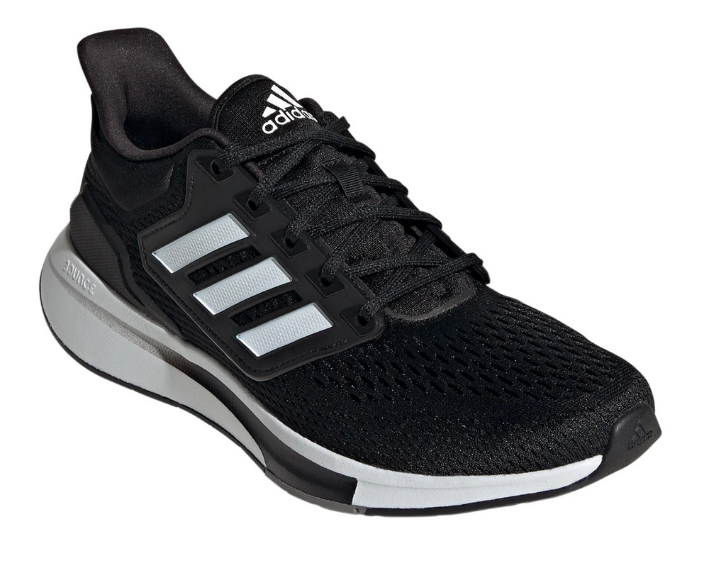 NIB MEN'S ADIDAS GY2190 EQ21 RUN BLACK/WHITE RUNNING SHOE SNEAKERS