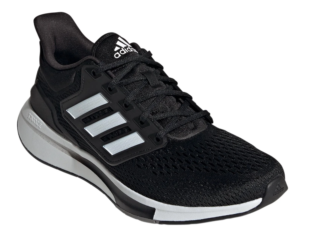 NIB MEN'S ADIDAS GY2190 EQ21 RUN BLACK/WHITE RUNNING SHOE SNEAKERS
