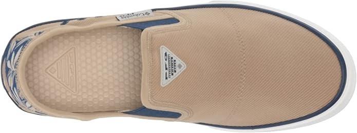 NIB MEN COLUMBIA 1939951-217 SLACK TIDE SLIP ON PFG FISHING TAN /CARBON SHOES