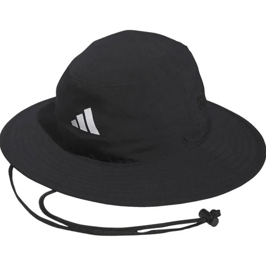 NWT MEN'S ADIDAS HS5474 WIDE BRIM GOLF BLACK BUCKET HAT $42 SIZE S/M