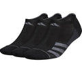 NWT MEN'S ADIDAS IR0883 3 PAIR NO SHOW CLIMACOOL ARCH COMPRESSION BLACK SOCKS