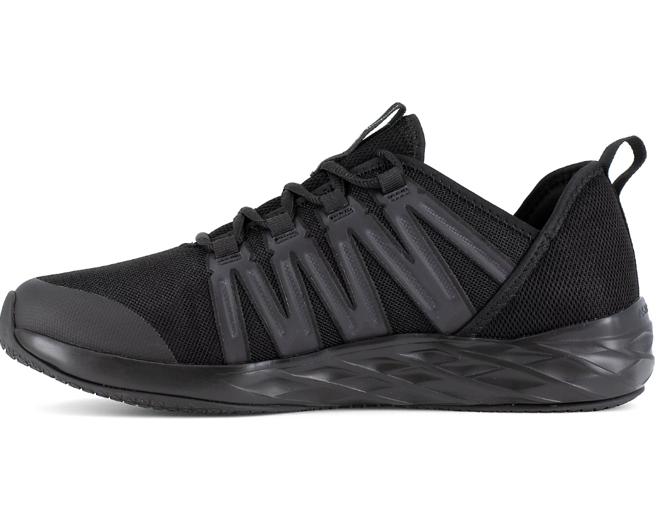 NIB MEN'S REEBOK RB2211 ASTRORIDE WORK STEEL TOE EH ASTM SR BLACK LOW SHOES $110