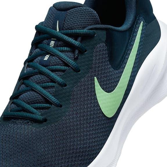 NIB MEN NIKE FB2207 401 NIKE REVOLUTION 7 RUNNING ARMORY NAVY/GREN SHOE SNEAKERS