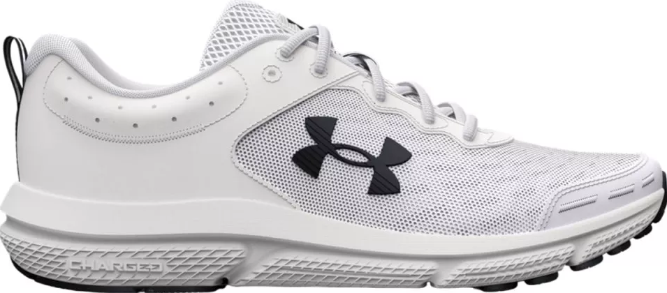 NIB Men Under Armour 3026175 104 UA Charged Assert 10 WHITE/BLK Shoe Sneakers