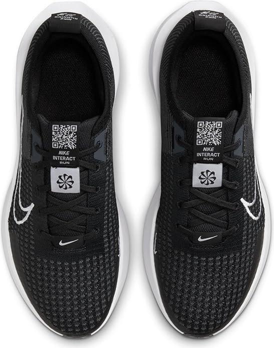 NIB MEN'S NIKE FD2291 001 NIKE INTERACT RUN BLACK/WHITE SHOES SNEAKERS