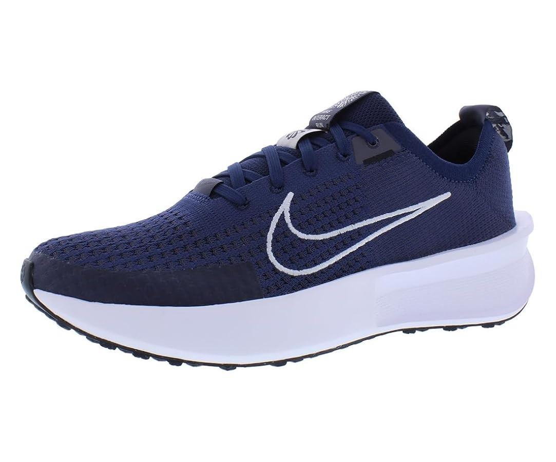 NIB MEN'S NIKE FD2291 402 NIKE INTERACT RUN COLLEGE NAVY/PLATNIUM SHOES SNEAKERS