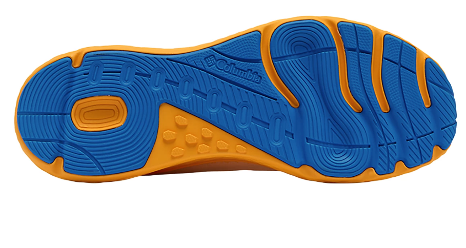 NIB COLUMBIA 2141611-880 MEN'S KONOA FEATHERWEIGHT OMNI MAX MANGO/BLUE SHOES